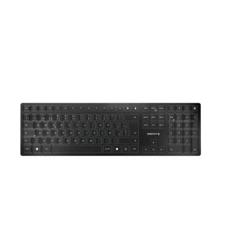 Cherry KW 9100 Slim Tastatur kabellos (Bluetooth / Funk), Schwarz (Layout: Spanisch)