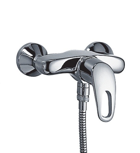 KAJA-MIX Einhebel-Brausebatterie, weiss/gold 33610-W-G