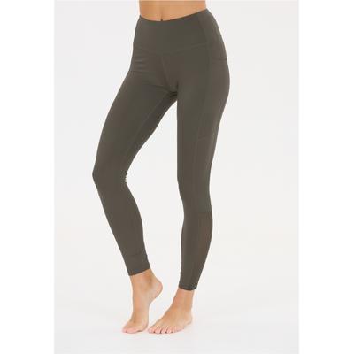 Trainingstights ATHLECIA "Elli", Damen, Gr. 44, EURO-Größen, braun, 80% Polyester, 20% Elasthan, unifarben, Hosen, mit flachen Nähten und Quick Dry-Technologie