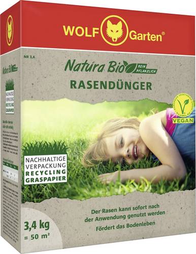 WOLF-Garten 3852012 - "Natura Bio" Rasendünger NR 3,4 für 50m² 1St.