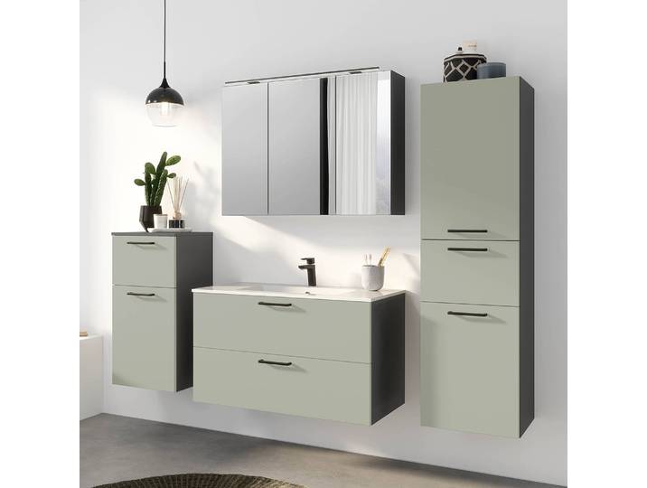 Badezimmerset MYBA XVII 4-teilig 190cm Grün/Beigegrün