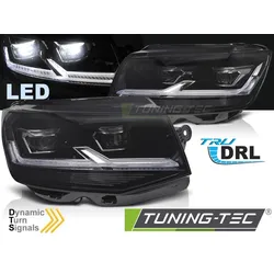 Scheinwerfer Voll-LED Schwarz LED-Tagfahrlicht SEQ passend für VW T6 15-19