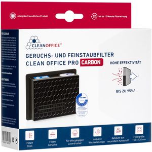 Clean-Office Feinstaubfilter Pro 8403030, Carbon, für Laserdrucker und Kopierer, 15 x 12cm