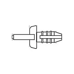 HellermannTyton Spreizniet 5.0-5.5mm PA6 sw HTWD-R6B