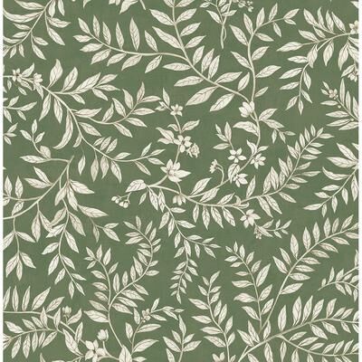Daisy Tech Bennett Designs Vining Leaf Trail Premium Matte Non-Woven Peel and Stick Wallpaper