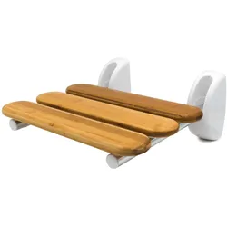 Ridder, Badewannensitz + Duschhocker, Duschklappsitz mit Bambussitz (130 kg)