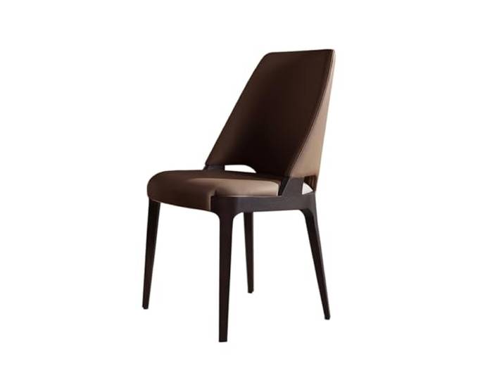 tDZP7yWpc Küchenstühle Moderne Esszimmerstühle aus Leder, Metallbeine, Küchenstuhl for Esszimmer, Wohnzimmer, Schlafzimmer, Beistellstühle(Bruin)