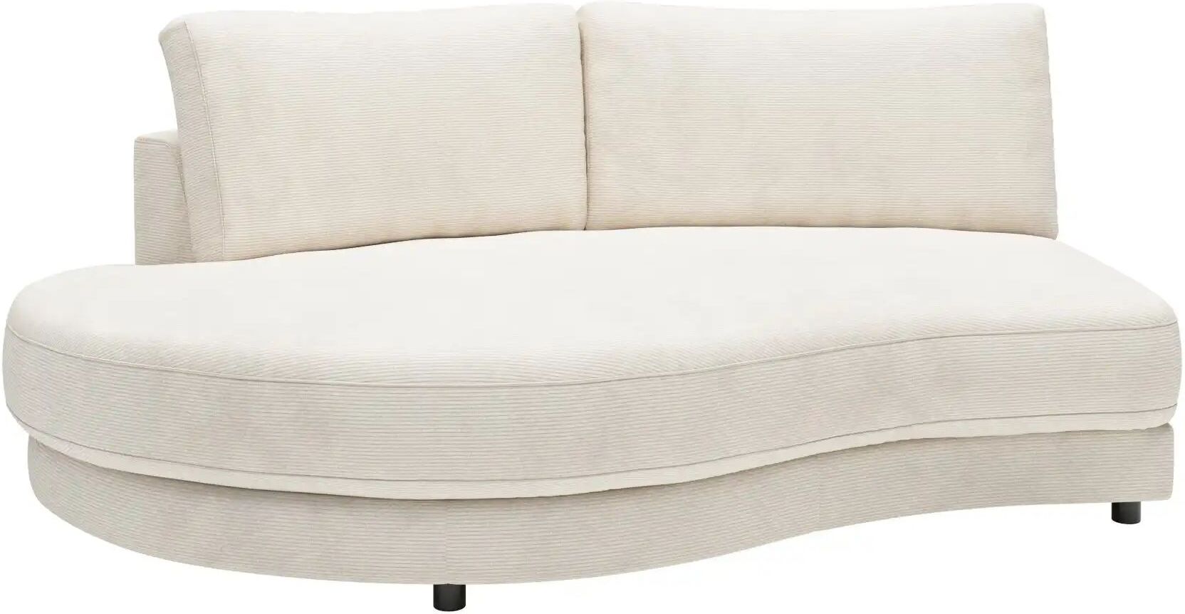 Jette Home Element Abschluss rund links in Feincord Sila ¦ weiß ¦ Maße (cm): B: