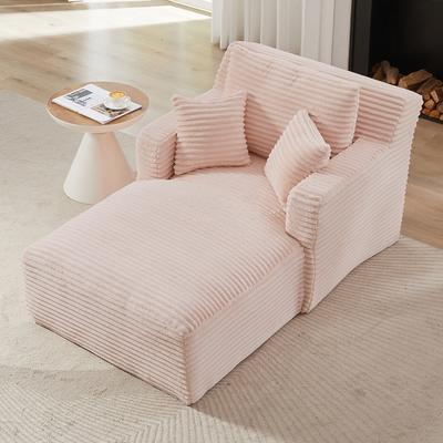 Corduroy Upholstery Indoor Single Chaise Lounges Sofa