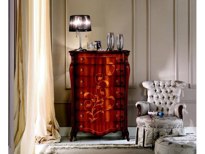 JVmoebel Schubkastenkommode Italienisches Sideboard aus Holz mit Schubladen in Braun (1 St., Schubkastenkommode), Made in Italy