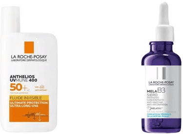 La Roche Posay La Roche-Posay Mela B3 Siero Anti-Macchie 30 ml + Anthelios UVMune 400 Fluido Invisibile SPF50+ 50 ml Trattamento Viso & Protezione Solare