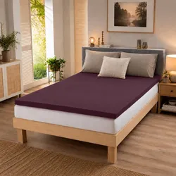 BettwarenShop Topper Spannbettlaken Ultra Stretch 100x200 cm | feige - lila