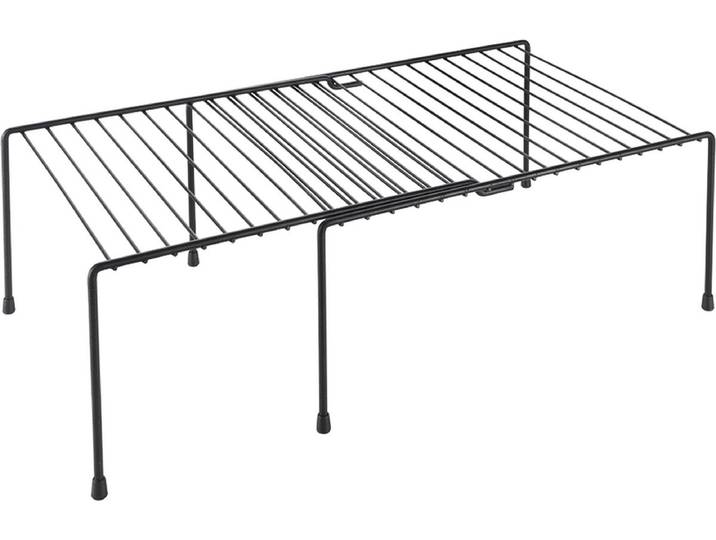 Metaltex - Adapto ruimtewinner - Keuken Organizer - Uitschuifbaar - Van 33 Tot 57 cm - Zwart