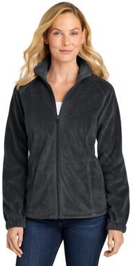 Port Authority L190 Women's Plush Fleece Full-Zip Jacket in Black size 3XL   Polyester