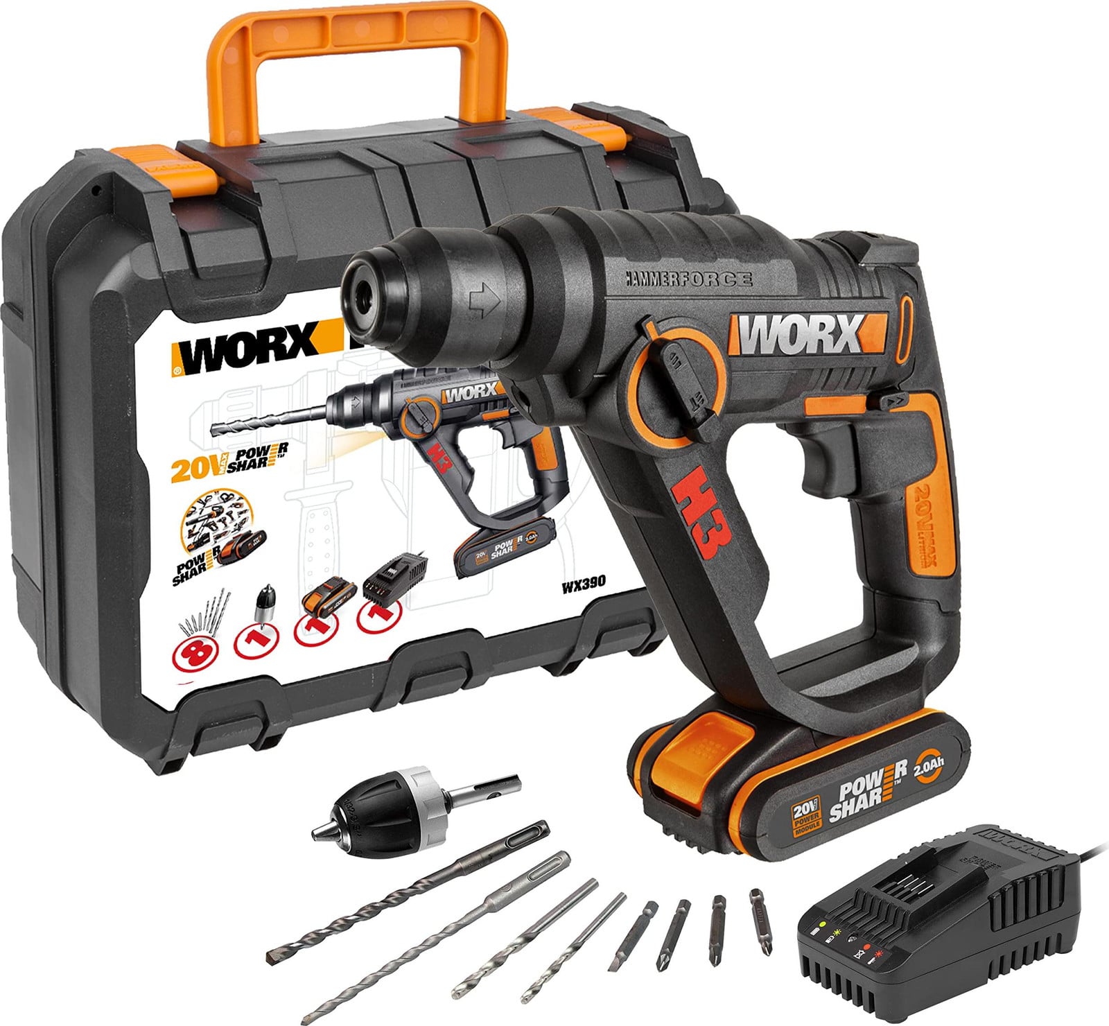 Worx WX394.91 Accuschroefboormachine 20V PowerShare