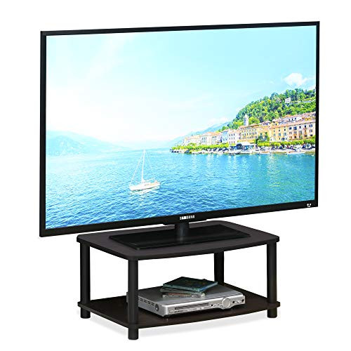 Furinno Turn-N-Tube 2-Tier Verhoogde TV-standaard, Donker Walnoot
