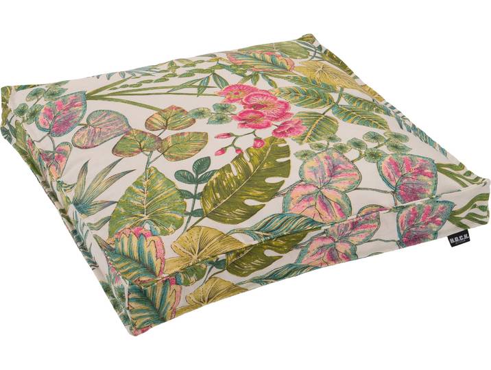 Sitzkissen H.O.C.K. Eliza-Bouquet Outdoor Sitzkissen , grün (berry, grün, geblümt), B:50cm H:5cm L:50cm, Polyacryl, Dekokissen_Sitzkissen_Kissenhüllen, Sitzkissen, Outdoor geeignet
