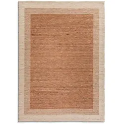 Paulig Teppiche Webteppich Double D 170 x 240 cm Schurwolle Terra