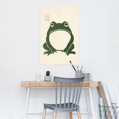 Poster REINDERS "Matsumoto Hoji - Frog", grün (farbe bild(er): beige), B:61cm H:91,5cm T:0,1cm, Papier, Bilder, Poster, Wohnzimmer - Beige - Bilderdruckpapier - Berühmte Künstler -61x91,5 cm