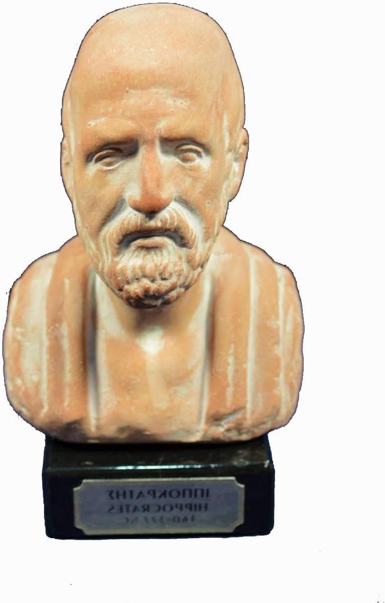 Historische Buste Griekse Arts Decoratief Keramisch Object Hoogte: 12 cm