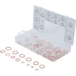 BGS Dichtring-Sortiment | Kupfer | metrisch | für Öl-Ablassschrauben | 75-tlg.