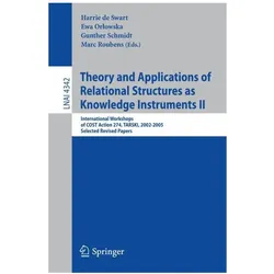 Theory and Applications of Relational S, Fachbücher von Harrie de Swart, Marc Roubens, Gunther Schmidt, Ewa Orlowska