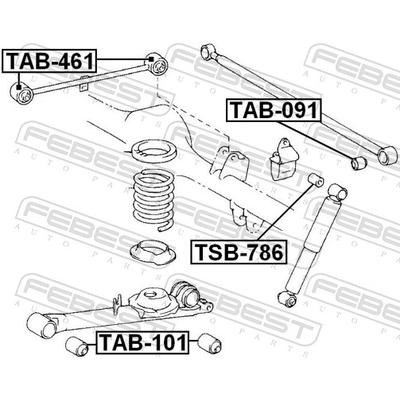FEBEST Lagerung, Lenker TAB-101 vorne für TOYOTA