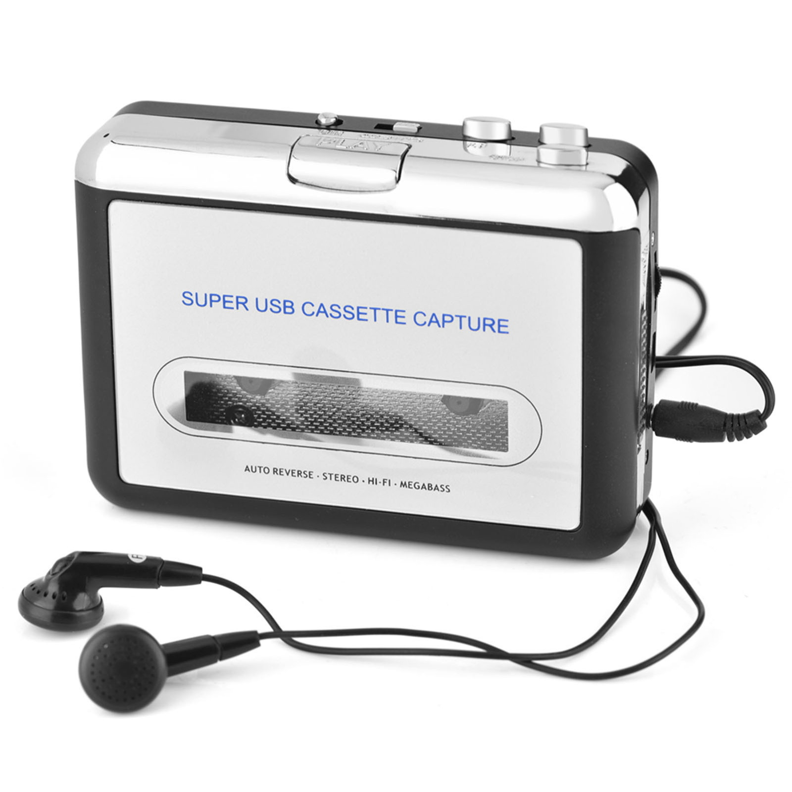 Cocosity USB-cassetteband naar PC MP3-omzetter met hoofdtelefoon