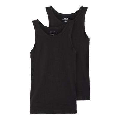 Unterhemd NAME IT "NKMTANK 2P für Jungen mit Rundhals und elastischem Tragekomfort", Jungen, Gr. 92, 2 Stk., N-Gr, schwarz, Jersey, Obermaterial: 95% Baumwolle, 5% Elasthan, unifarben, normal, Rundhals, Unterhemden Unterhemd, normal, Jersey,...