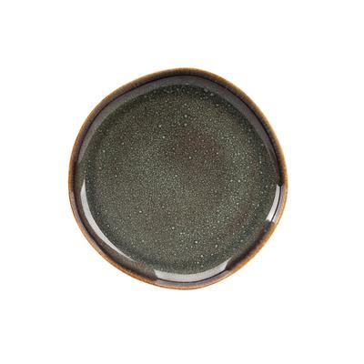 James Cooke Moss Frühstücksteller 2er Set, 22 cm, Steinzeug, Grün, Spülmaschinen- & Hitzebeständig