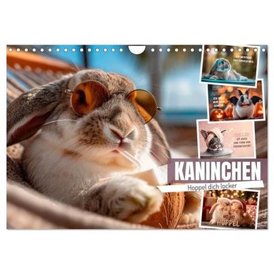 Kaninchen - Hoppel dich locker (Wandkalender 2027 DIN A4 quer), CALVENDO Monatskalender
