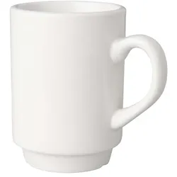 Mammoet Budgetline Kaffeetassen, 19 cl, 12 Stück, Weiß Porzellan, Kaffeebecher