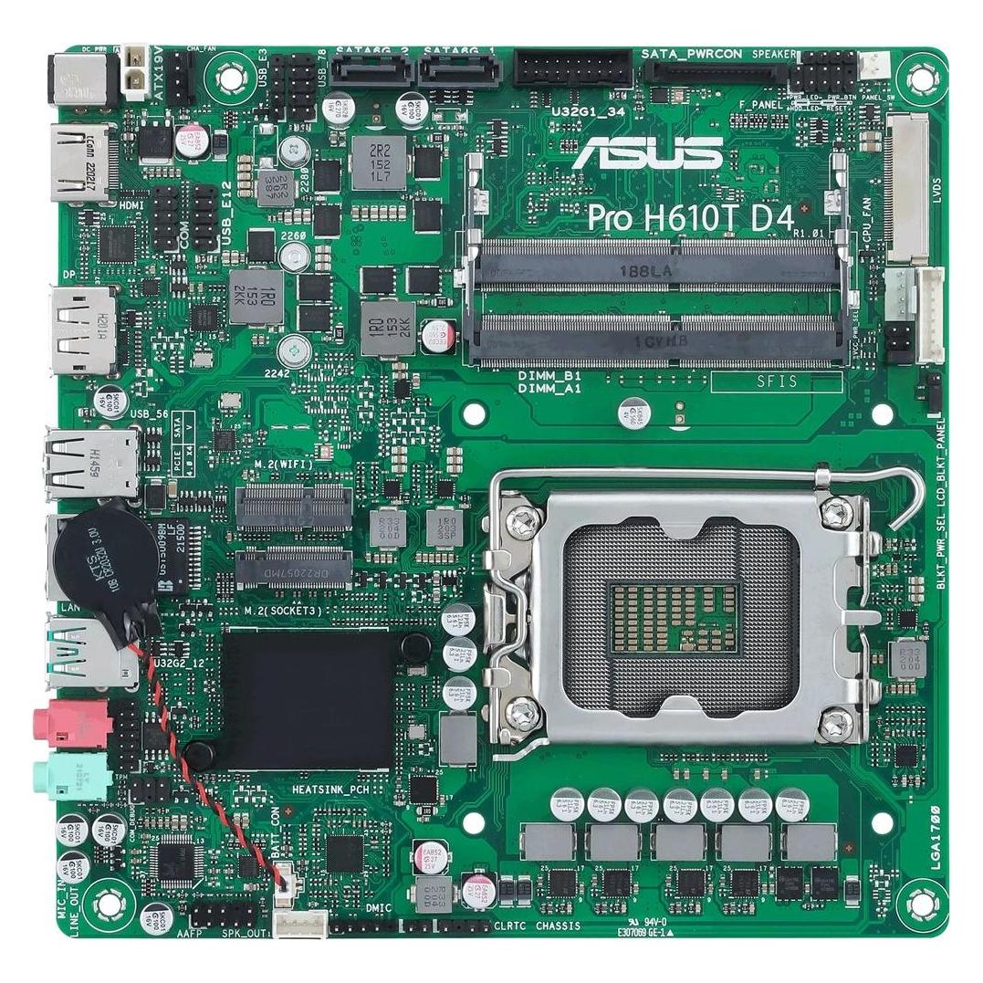 ASUS MB PRO H610T -CSM (LGA 1700, Intel H610, Mini-ITX) (90MB1AM0-M0EAYC)