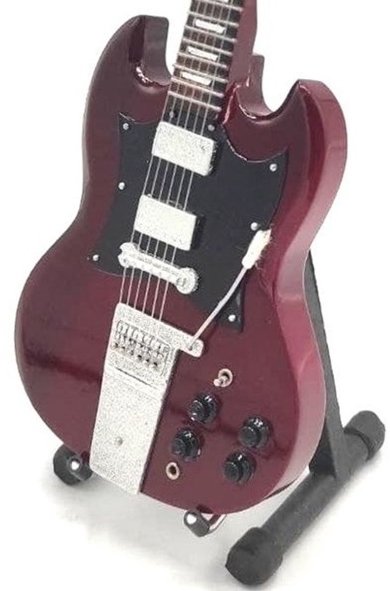 Miniatuur replica Gibson SG gitaar Robby Krieger The Doors