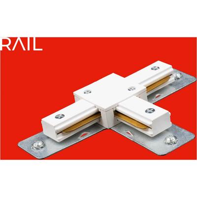 BRILONER LEUCHTEN Schienensystem-Verbinder "RAIL", weiß, B:8,5cm H:2cm L:13,5cm, Stromschienensysteme, 13,5x8,5x2 cm, Schienensystem Rail, Wohnzimmer, Büro, Küche, Flur