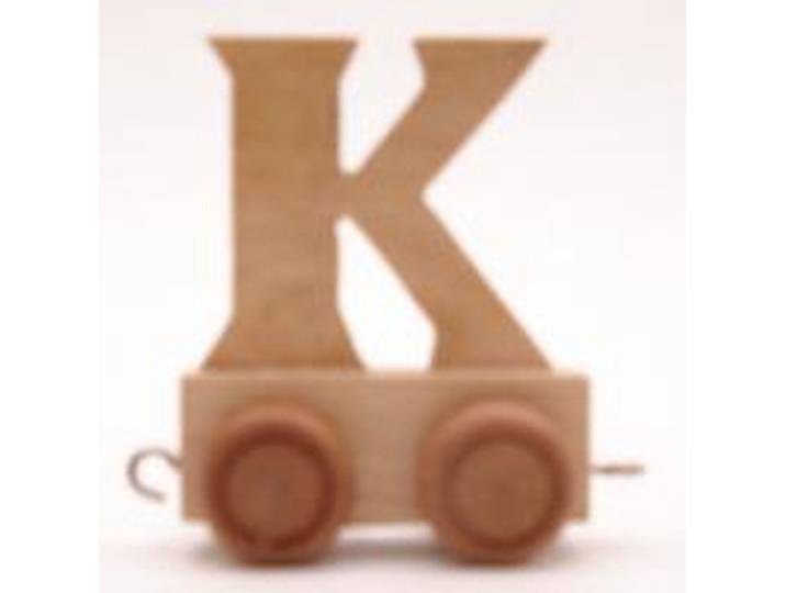T&F 6 lettertreinen K - Set van 6 lettertreinen - Compatibel met houten treinbanen - Multi colour