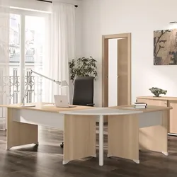SCHREIBTISCH mit Gleitern L120 cm - Französische Herstellung