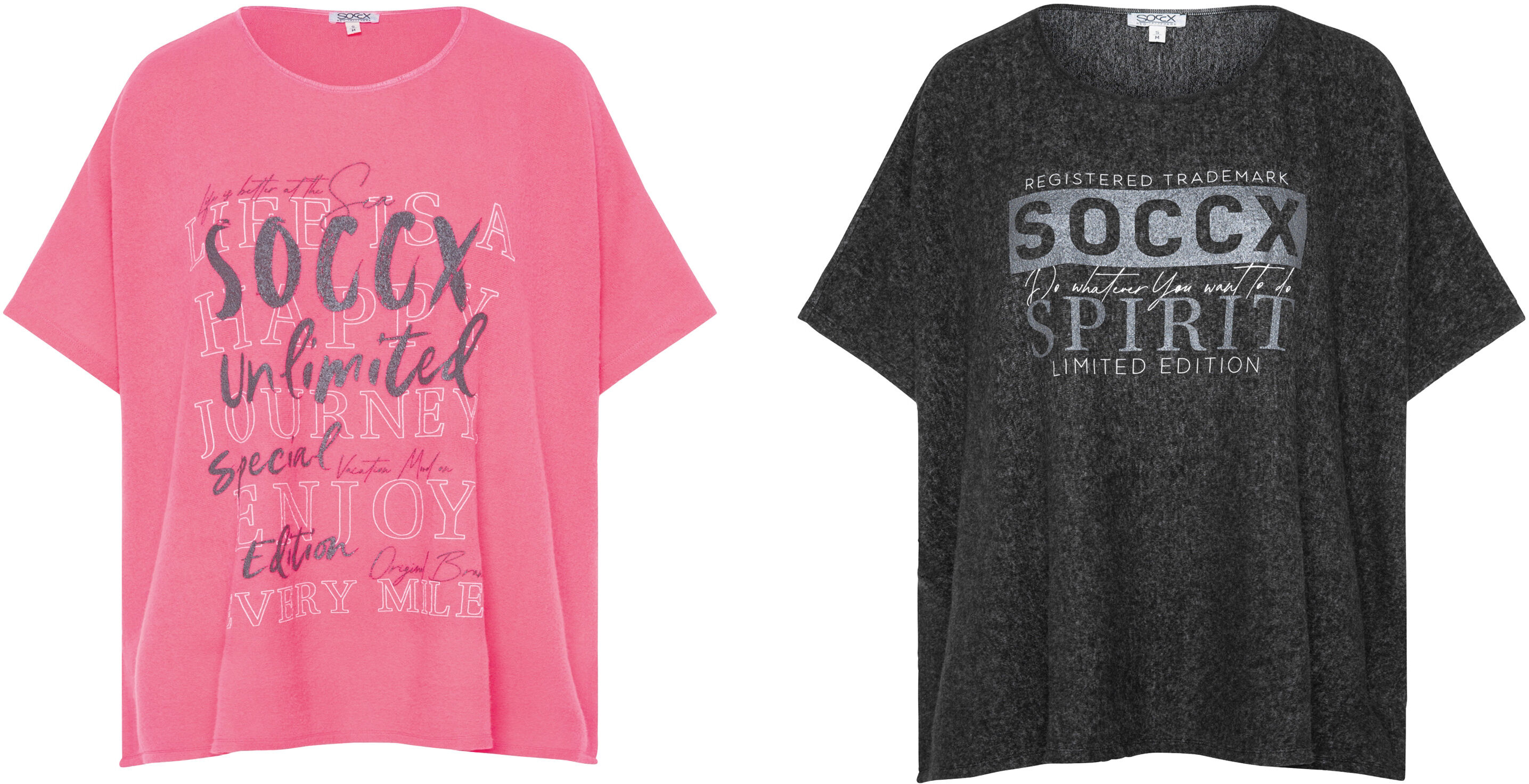SOCCX Damen Flauschponcho