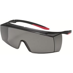 Uvex Schweißerbrille super f OTG IR-ex 3, EN166, EN169, EN170, grau getönt, für Brillenträger, Schweißerschutzstufe 3