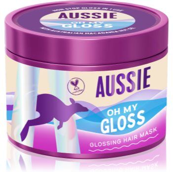 Aussie Oh My Gloss Glossing Hair Mask Máscara hidratante radiance para cabelo 500 ml. Oh My Gloss Glossing Hair Mask