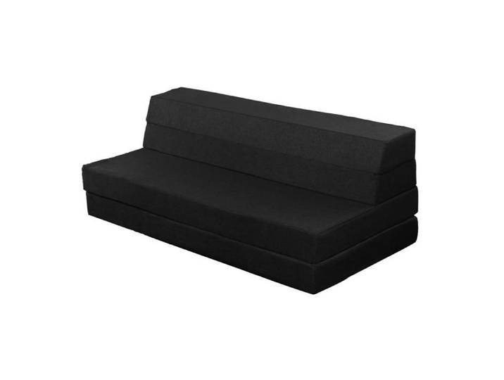 Matelas lit Fauteuil futon Pliable Pliant - Noir - Mousse - 140x190cm