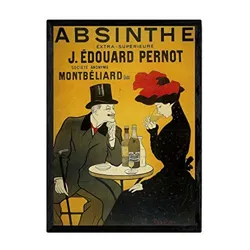 POSTER Absenta Vintage A4 Schwarzer Rahmen