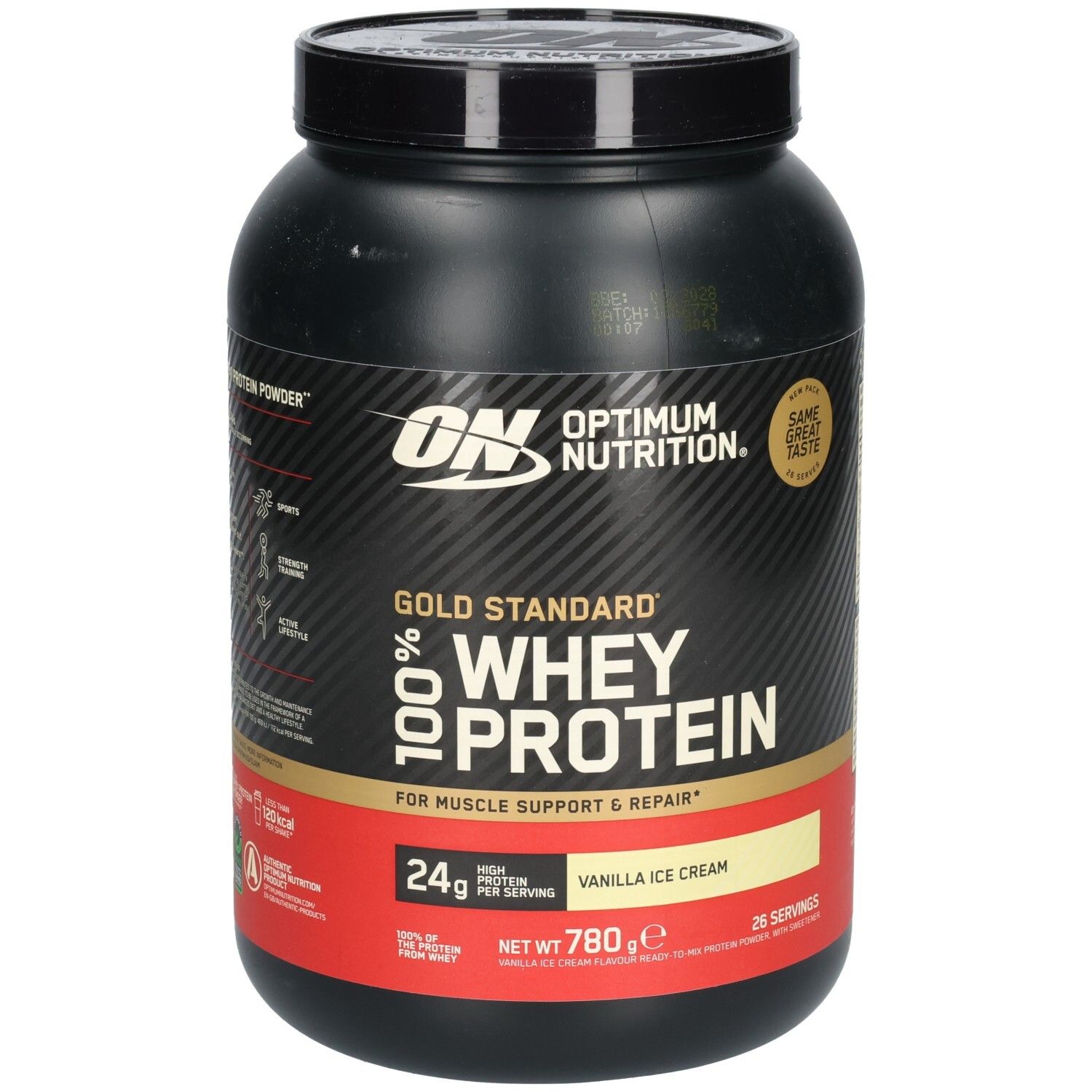 Optimum Nutrition 100% Whey Gold Standard Vanilla Ice Cream 780 g Puder