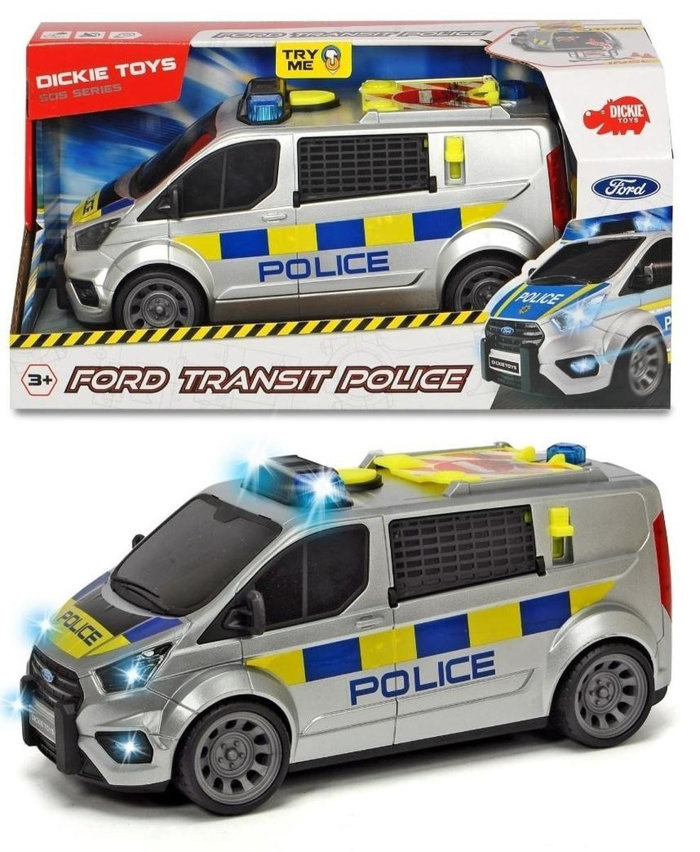 Dickie Toys Politiesteekwagen SOS_N voor Ford Transit, 28 cm