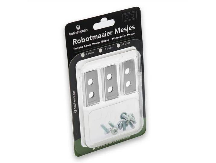 To the South® Robotmaaier mesjes staal geschikt voor Ferrex R800 Smart (Aldi Robotmaaier) - 90 stuks
