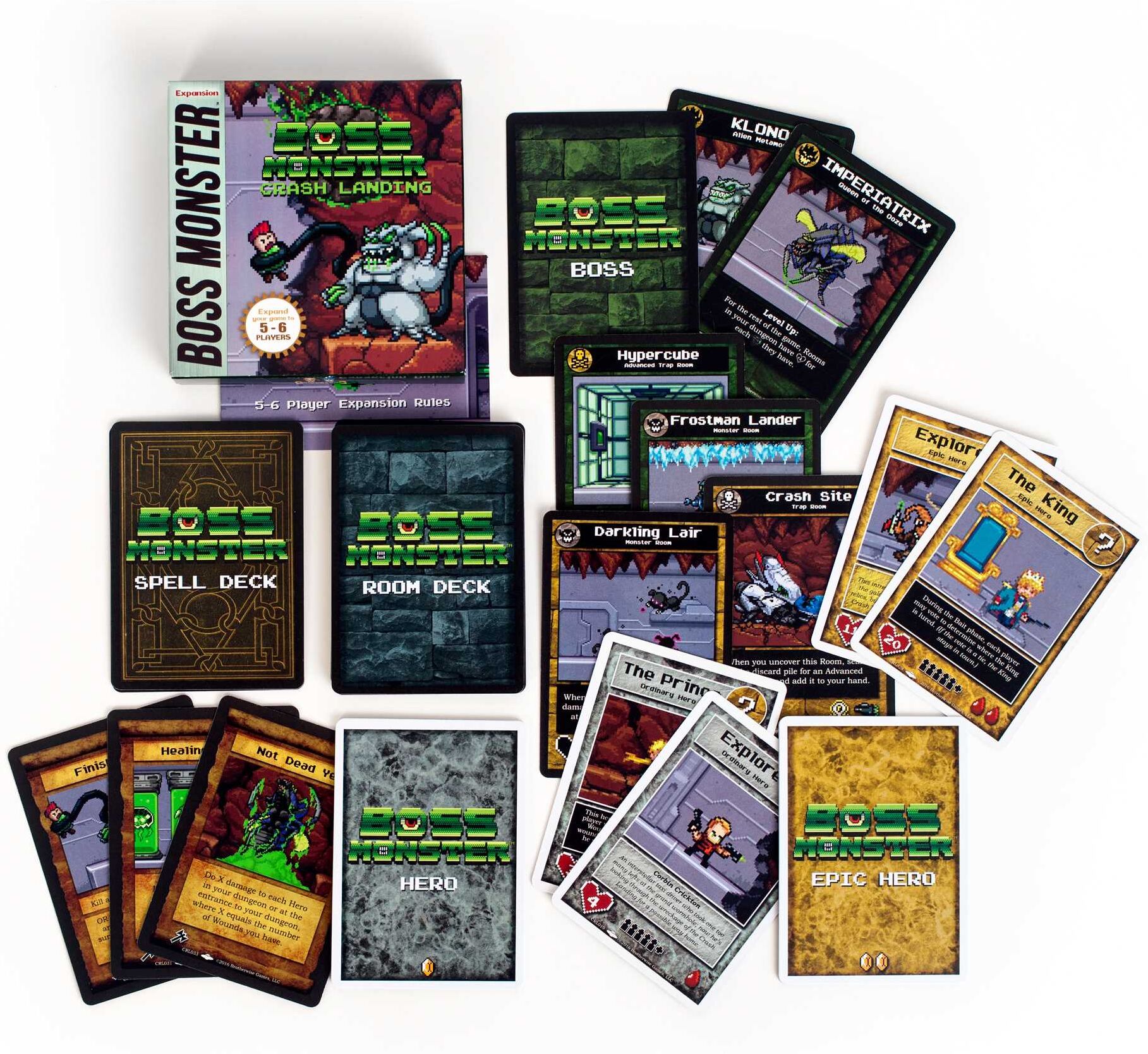 Boss Monster: Crash Landing Expansion by Brotherwise Games - Sci-Fi Card Game Expansion for 5-6 Players