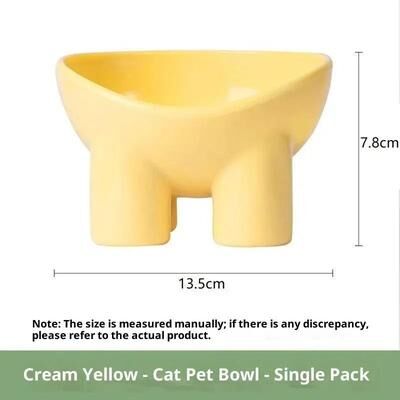 Uplift Essentials Modern Orthopedic Elevated Pet Feeder yellow
