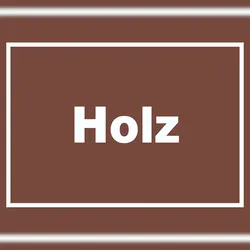 HB-Druck Holz Mülltrennung Schild mit Text waagerecht A5 Rückseite selbstklebend