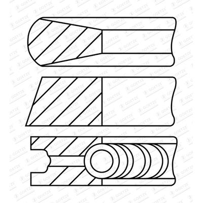 GOETZE ENGINE Kolbenringsatz 08-431900-10 für HYUNDAI