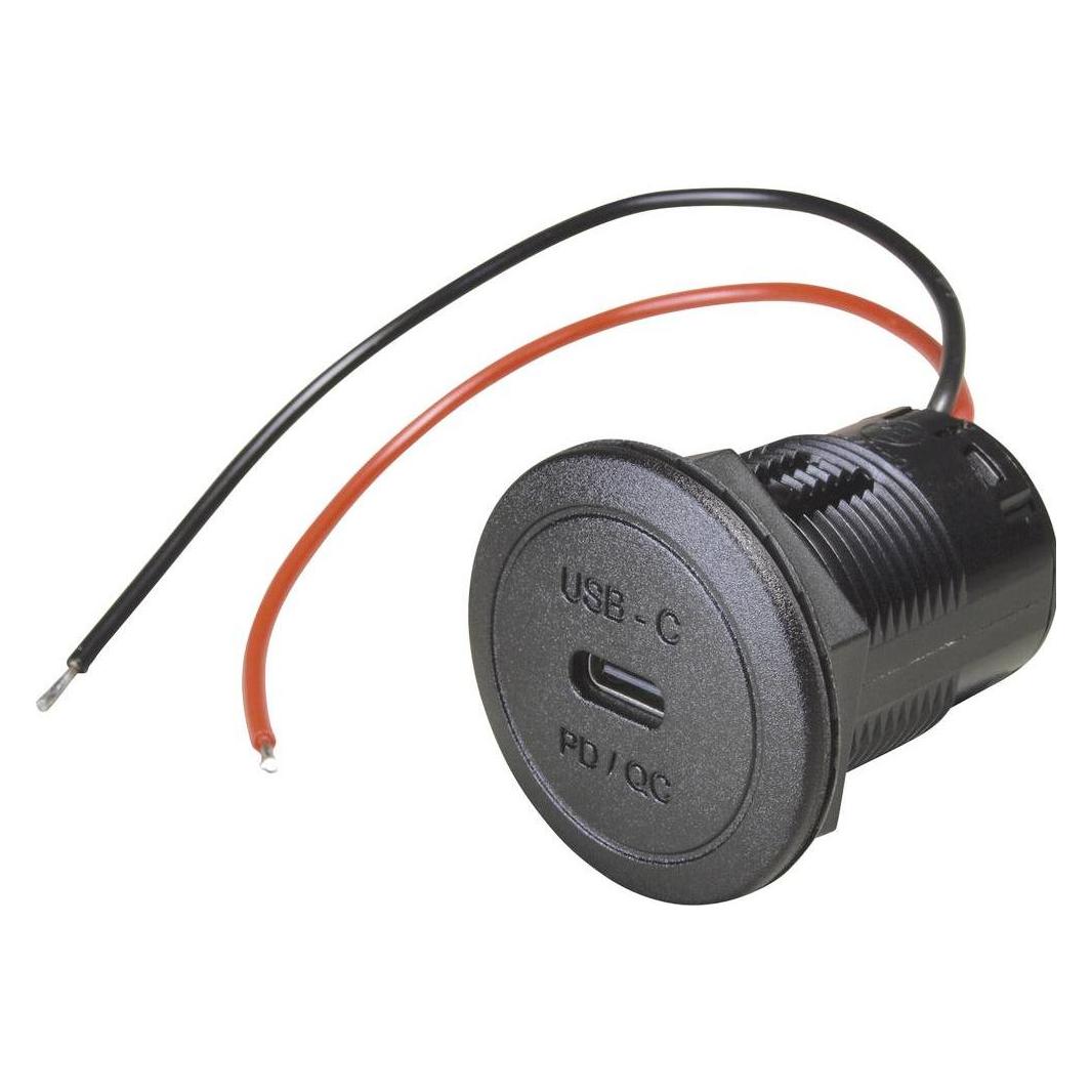 ProCar Power USB-C Einbausteckdose PD/QC EV o. LED max. 50 Watt Belastbarkeit St (67351990)